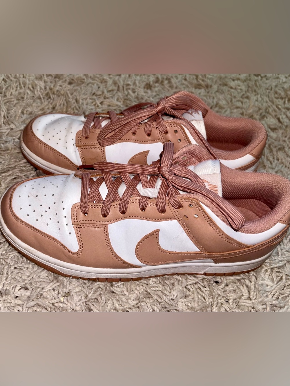 Nike Women’s Low-Top Sneakers in Rose Whisper and White